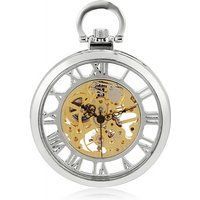 Mechanische Skelett-Taschenuhr mit offenem Zifferblatt