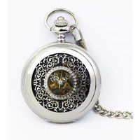 Skelett-Halbjäger-Taschenuhr