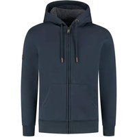 Herren Fleece gefütterter Kapuzenpullover mit Reißverschluss