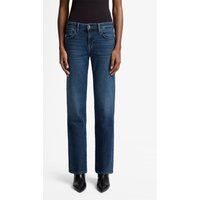 Jeans mit geradem Bein und mittelhohem Bund