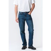 Relaxte Passform Dunkelblaue Denim Jeans