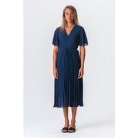 Elegantes Plissee-Midikleid