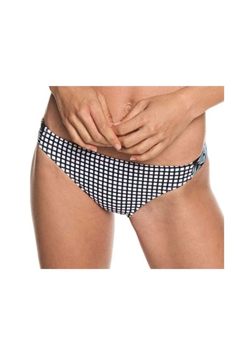 Karierte Bikinihose mit mittlerer Bedeckung