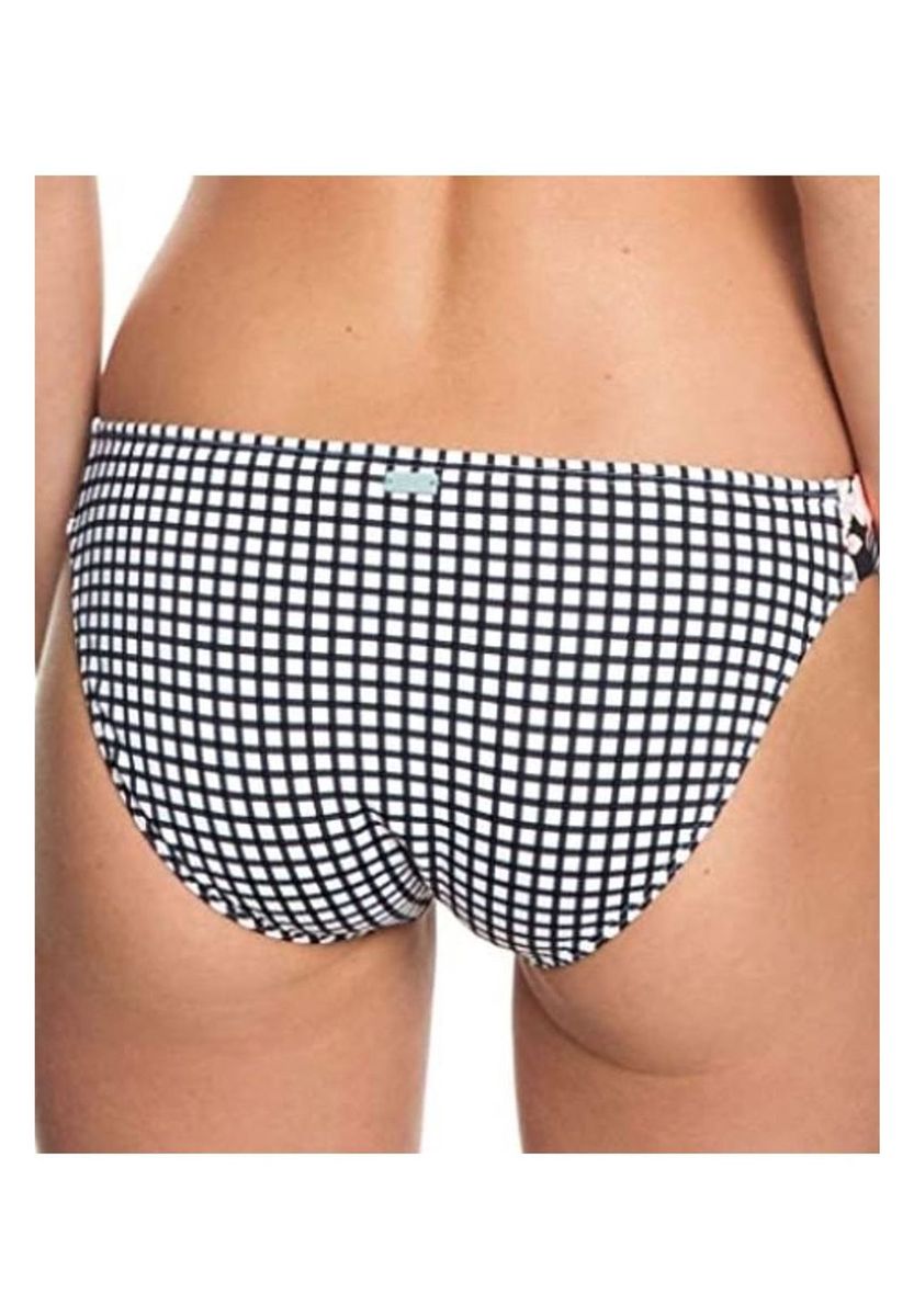 Karierte Bikinihose mit mittlerer Bedeckung