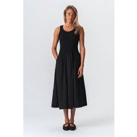 Ärmelloses Midikleid mit Taschen