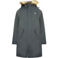Kapuzenparka mit Kunstfellbesatz