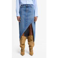 Asymmetrischer Jeans-Midi-Rock