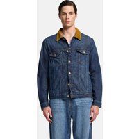 Herren Jeansjacke mit Cordkragen