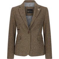 Taillierter Hahnentritt-Blazer aus Wollmischung