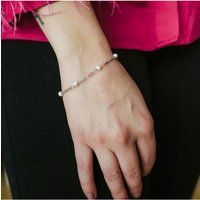 Zartes Silber Süßwasserperlen Armband
