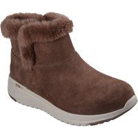 Skechers On-the-GO Stellar - Gemütliche Leder-Winterstiefel für Damen in Schokoladenbraun