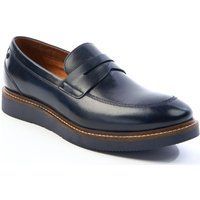 Base London Sid Leder Herren Slipper Navy