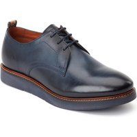 Base London Roly Leder Herren Navy Schnürschuhe