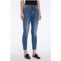 Hoch sitzende, knöchellange Skinny Jeans
