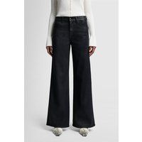 Hochgeschnittene Jeans mit weitem Bein