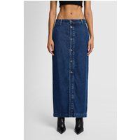 Maxi-Rock aus Denim mit Knopfleiste