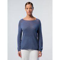 Leichter Baumwoll-Leinen-Pullover mit U-Boot-Ausschnitt