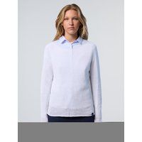 Leichter Baumwoll-Leinen-Pullover mit U-Boot-Ausschnitt