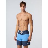 Farbblock Badeshorts mit Kordelzug