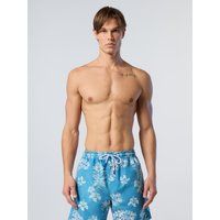 Badeshorts mit Pfirsich-Finish und Print