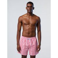 Badeshorts mit Pfirsich-Finish und Print