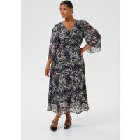 Midikleid mit Blumenmuster und Ärmeln