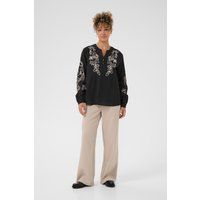 Langarm-Bluse CRVia Langarm-Bluse Regular fit black