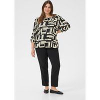 Geometrische Bluse mit Dreiviertelärmeln
