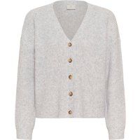 Locker geschnittene Strickjacke mit V-Ausschnitt