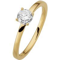 Klassischer Gold Solitär Diamant Ring