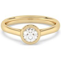 Klassischer Goldring mit Diamant