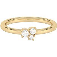 Goldring mit im Labor gezüchteten Diamanten