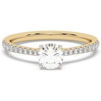 Laborgezüchteter Diamant Goldring