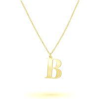 Goldene Halskette mit Buchstaben-Anhänger B