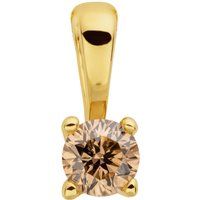 Goldener Anhänger mit braunem Diamanten