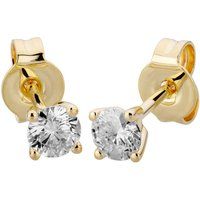 Diamant Solitär Ohrstecker Gold