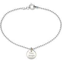 Silberkugelkette Armband Trauzeugin Anhänger