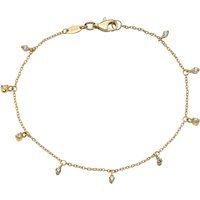 Zierliches Goldkettenarmband mit Anhängern