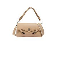 Schicke strukturierte Schultertasche mit Riemen