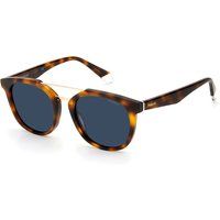 Runde Schildpatt-Sonnenbrille mit Metallsteg