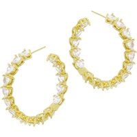 Goldene Creolen mit Herz Zirkonia
