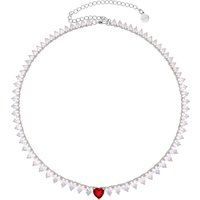 Funkelndes Kristall-Choker mit rotem Herz