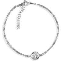 Zartes Sterling Silber Solitär Armband