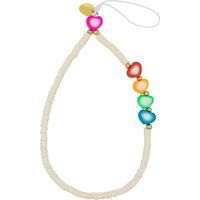 Buntes Herz-Handy-Charm mit Perlen