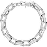 Silberfarbenes Armband mit rechteckigen Gliedern