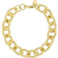 Strukturiertes, vergoldetes Gliederarmband