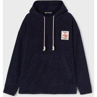 Marineblauer Korallen-Frottee-Pullover-Hoodie