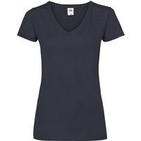 Fruit of the Loom - "Valueweight" T-Shirt V-Ausschnitt für Damen (Marineblau)