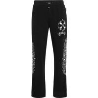 Bestickte Jogginghose aus Baumwollfleece