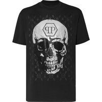 T-Shirt mit Totenkopf-Grafikprint und Rundhalsausschnitt
